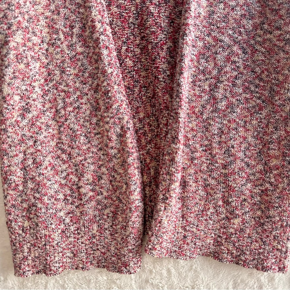 J. Jill Cardigan Women's XL Red Cotton Blend Knit Open Grandmacore Casual Boho - Picture 3 of 8